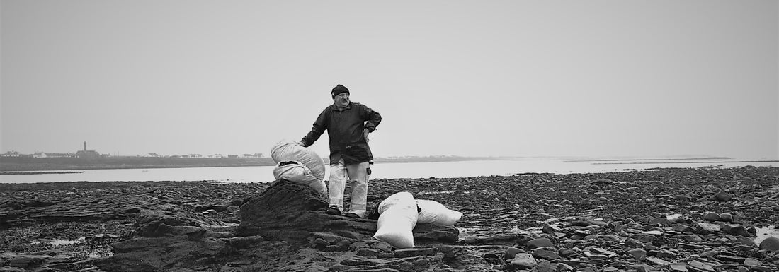 Irish Sea Moss Farmer Back and White