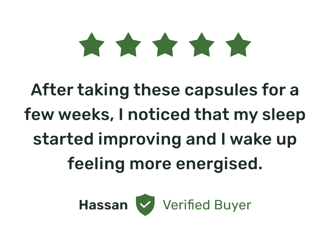 A customer review for Marine Organics certified organic Sea Moss & Bladderwrack capsules